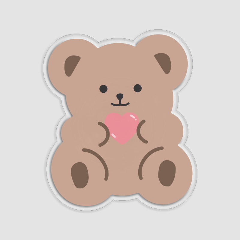 012 아크릴톡 - 브라운 큐티 곰